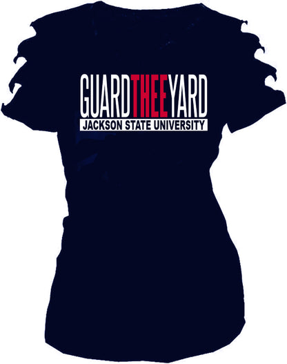 Jackson State University JSU Guard Thee Yard Woman's T-shirt Cut arms