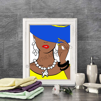 Haute Lady in Yellow inspired by Sigma Gamma Rho | Wall Art