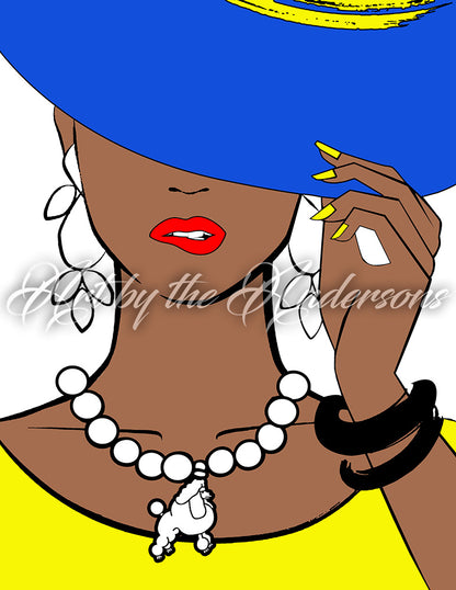 Haute Lady in Yellow inspired by Sigma Gamma Rho | Wall Art